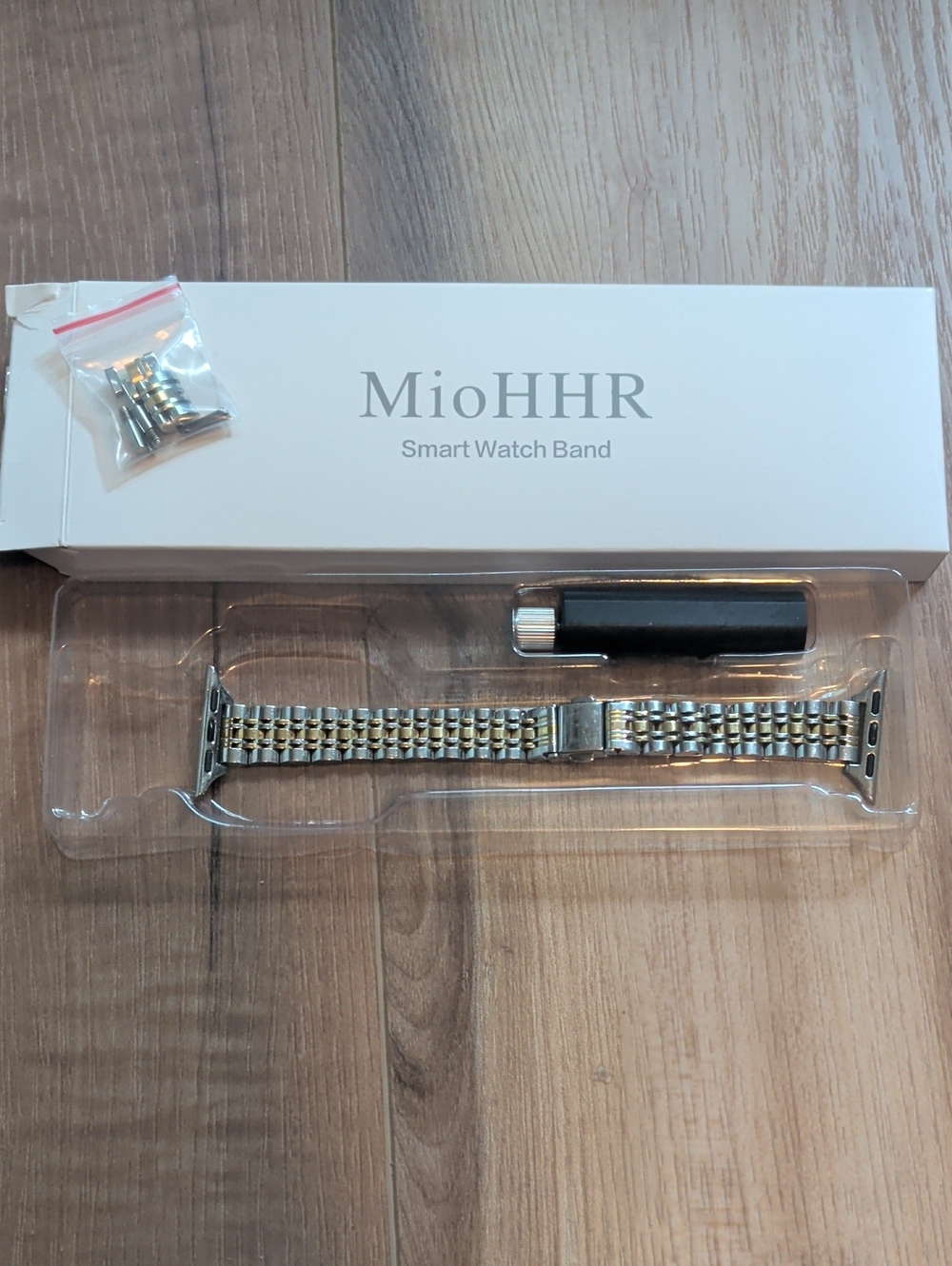Two-Tone Stainless Steel Apple Smart Watch Band - Silver and Gold